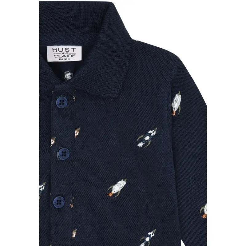 Hust & Claire More Navy Bendy Rocket Emb. 2