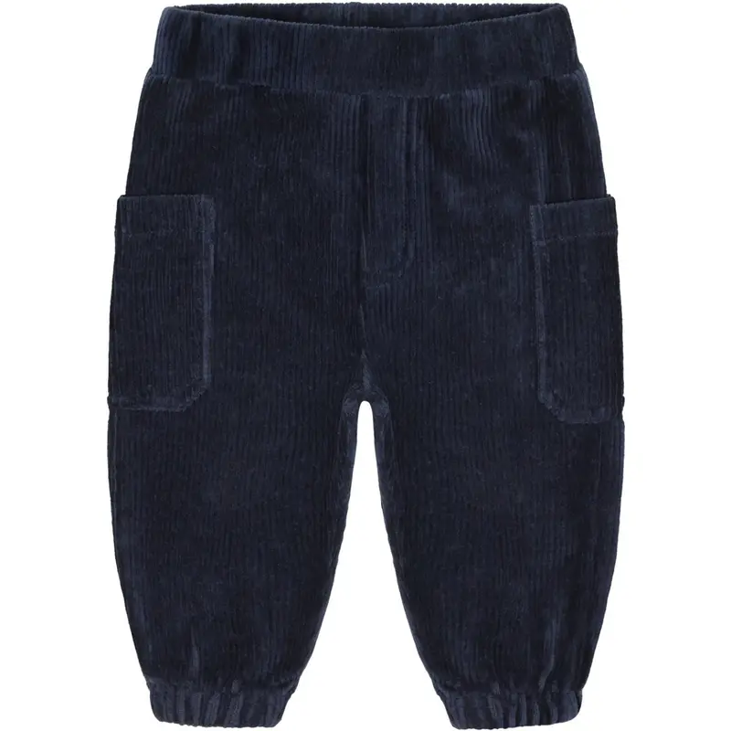 Hust & Claire More Navy Gus Ribbed Velour 1