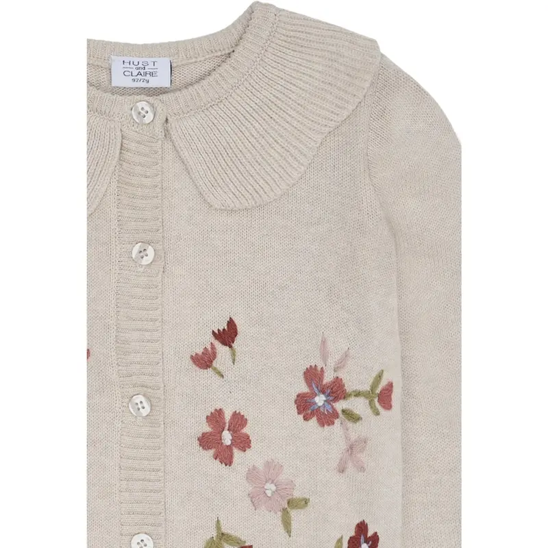 Hust & Claire Wheat Melange Camilia Flower Emb. 2