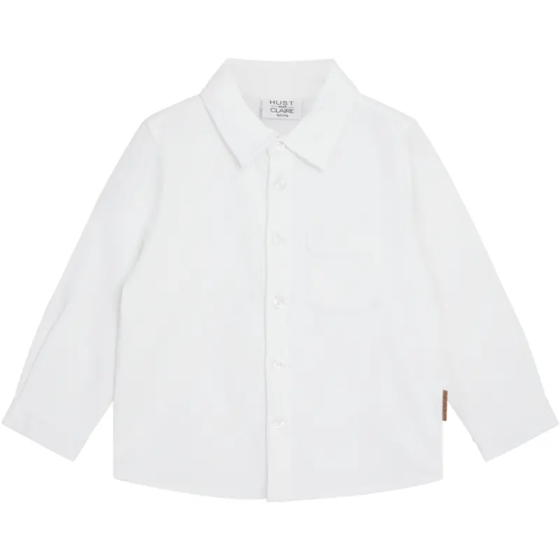 Hust & Claire White Skjorte Ravn Solid 1