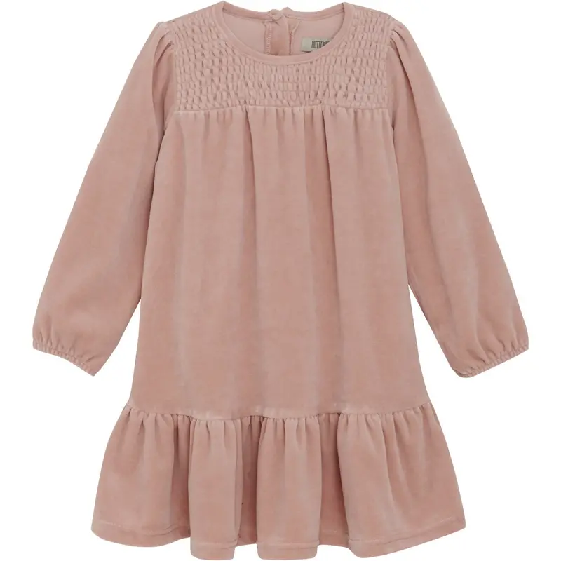 Huttelihut Adobe Rose Kjole Ls Velour 1