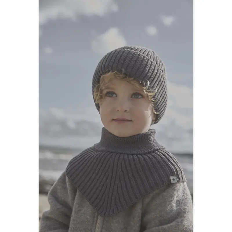 Huttelihut Brown Melange Beanie Uld Strik 2