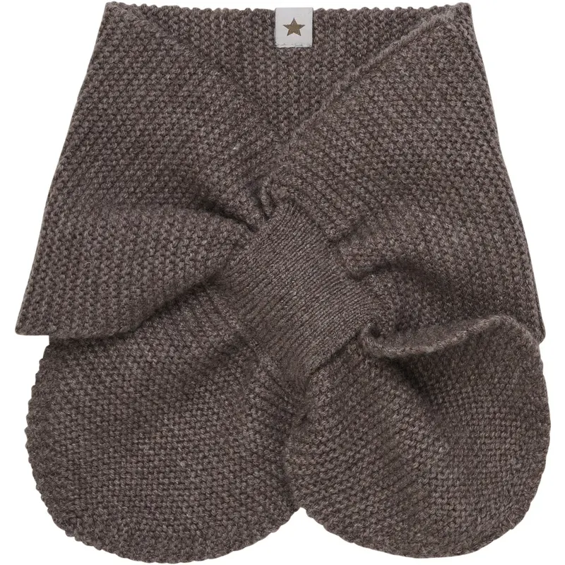 Huttelihut Brown Melange Halsedisse Uld Strik 1