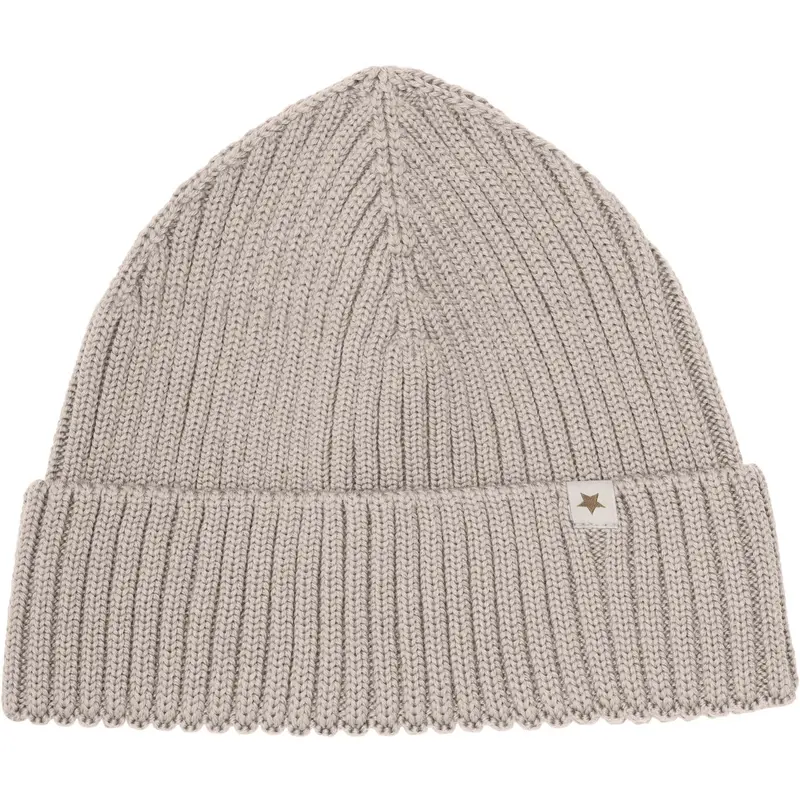 Huttelihut Camel Melange Beanie Uld Strik 1
