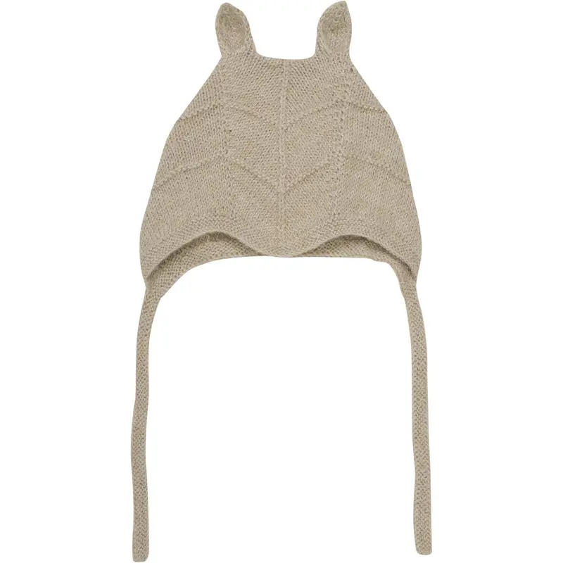 Huttelihut Camel Melange Bonnet Ears Alpaca Uld Strik 1