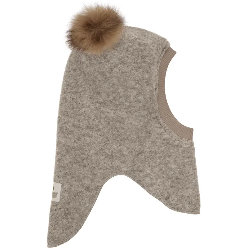 Huttelihut Camel Melange Elefanthue Uld Alpaca Pompoms 4