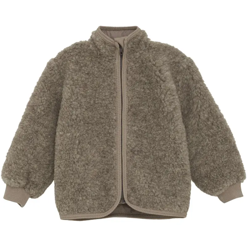 Huttelihut Camel Melange Jakke Uld Bamse W. Lining 1