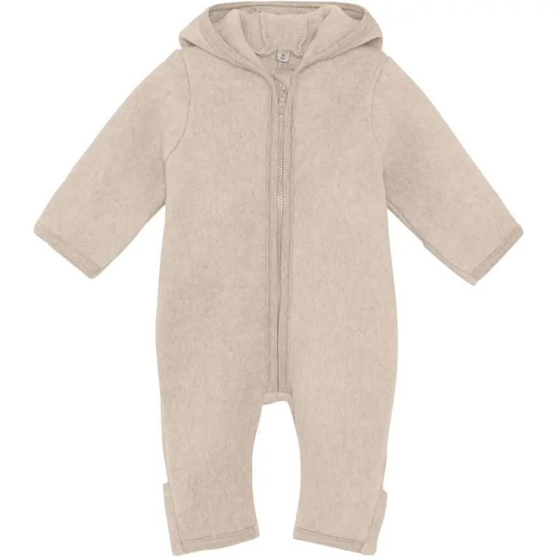 Huttelihut Camel Melange Køredragt Ears Cot. Fleece 1