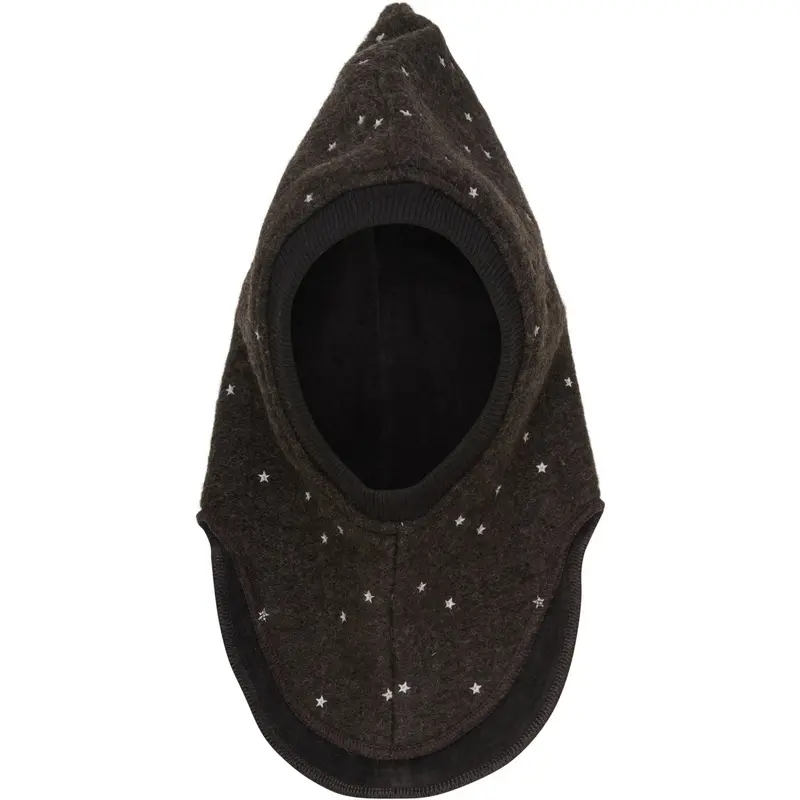 Huttelihut Dark Brown Melange Elefanthue All Over Emb. Uld 1