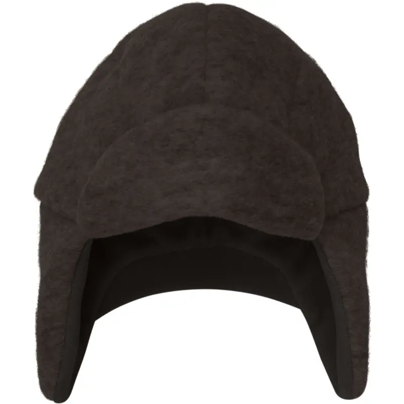 Huttelihut Dark Brown Melange Hue Uld W. Velour Lining 1