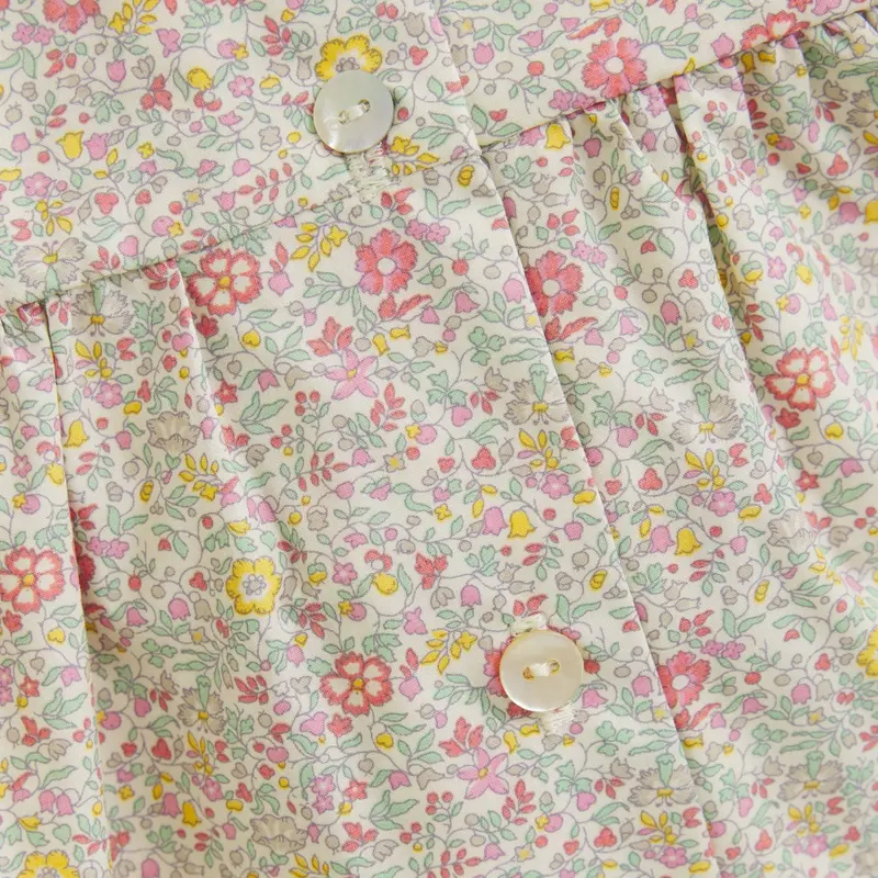 Huttelihut Double Cream Kjole Ss In Liberty Stof 2