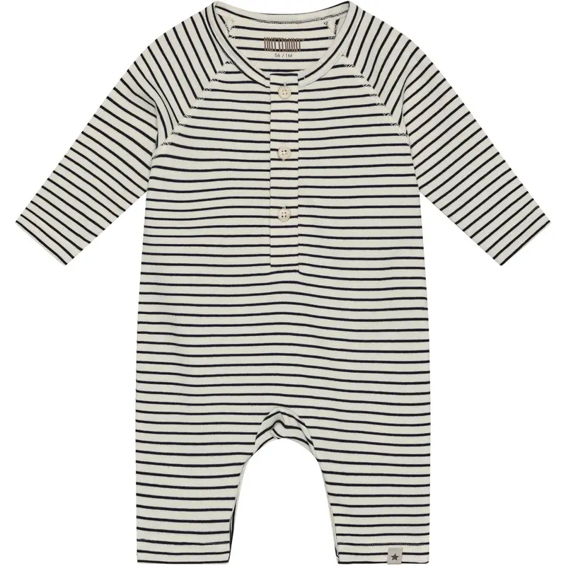 Huttelihut Navy Blazer Romper Ls Yd Stripe 1