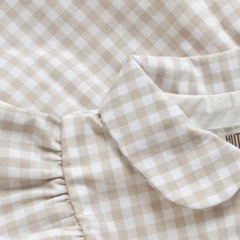 Huttelihut White Pepper Kjole Ss Woven Check 3