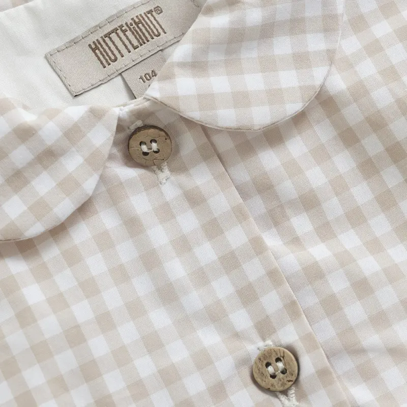 Huttelihut White Pepper Kjole Ss Woven Check 4