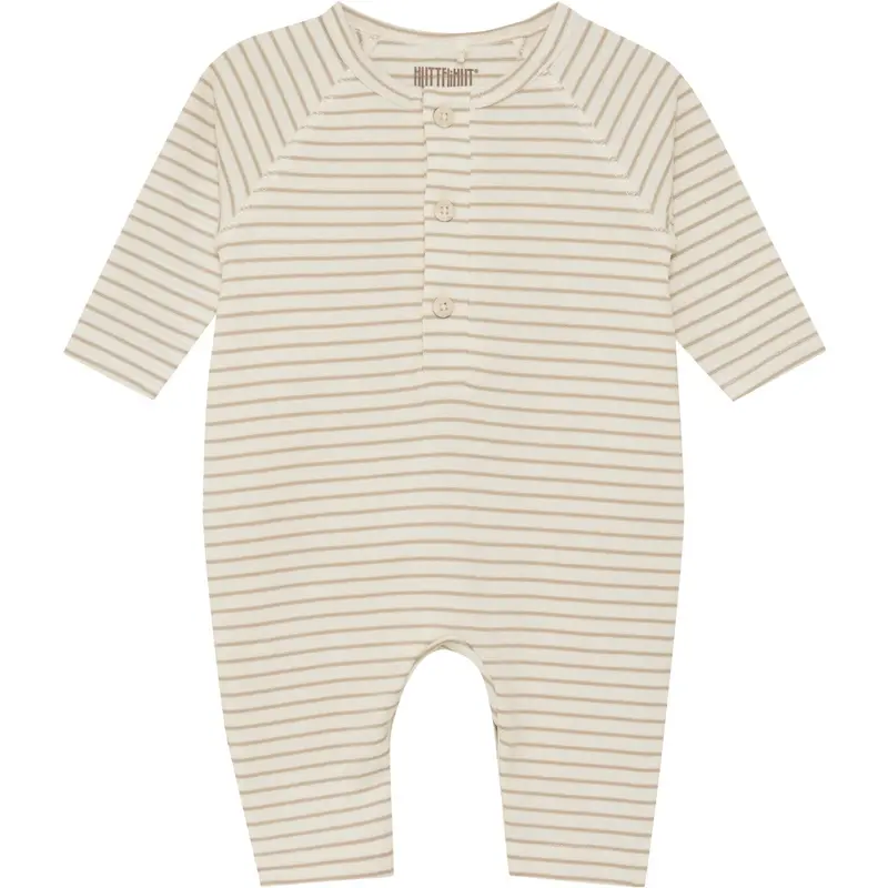 Huttelihut White Pepper Romper Ls Yd Stripe 1
