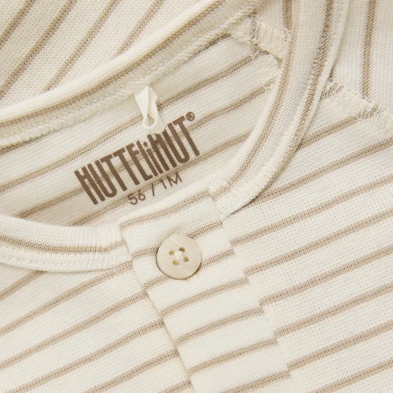 Huttelihut White Pepper Romper Ls Yd Stripe 2