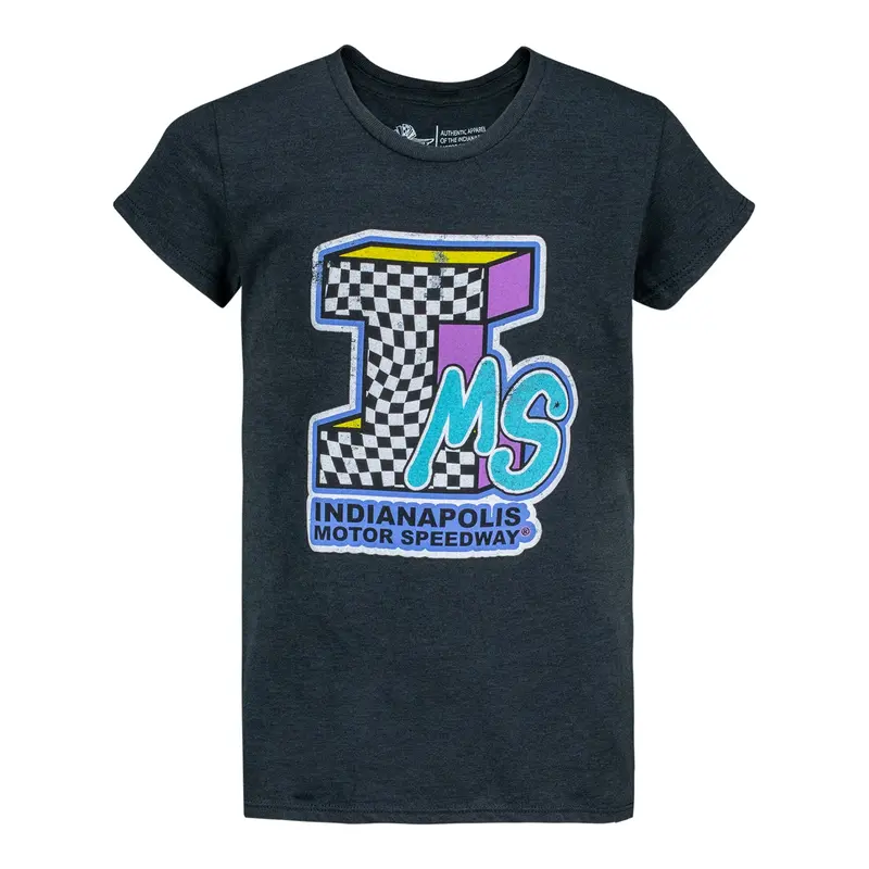 Ims Checkered Throwback Girls T-Shirt 1