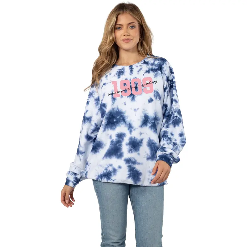 Indiana Motor Speedway 1909 Tie-Dye Corded Crew 1