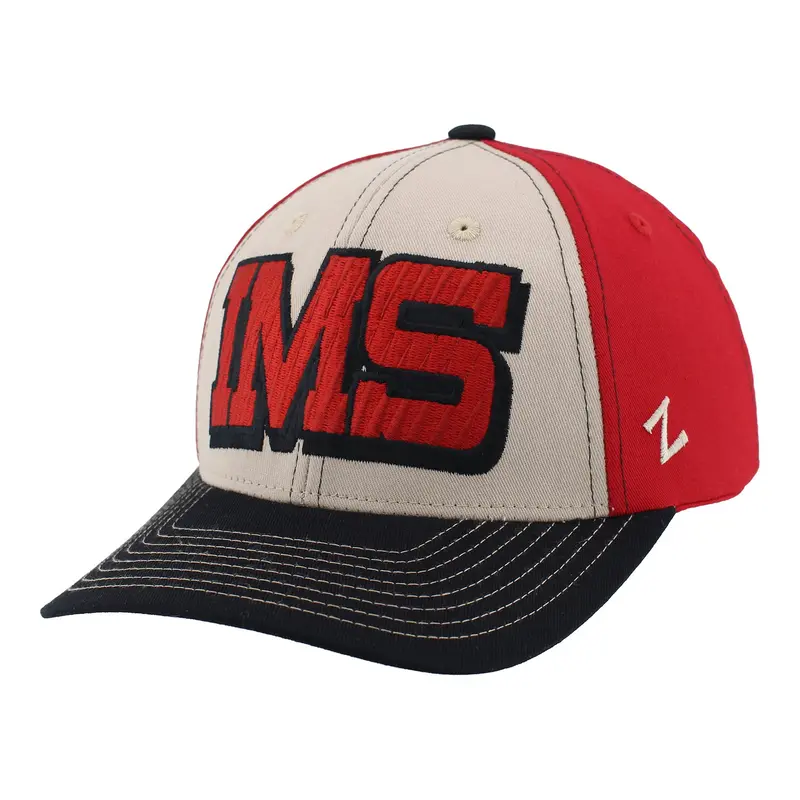 Indianapolis Motor Speedway Embroidered Tri-Color Zephyr Hat 1