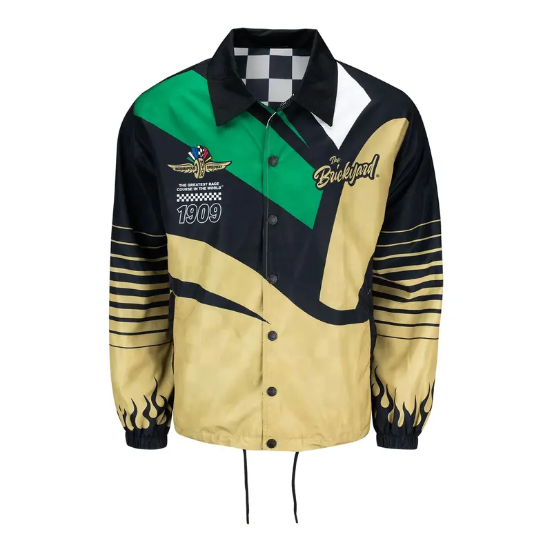Indianapolis Motor Speedway Wing Wheel Flag Wild Collective Coaches Jacket 1
