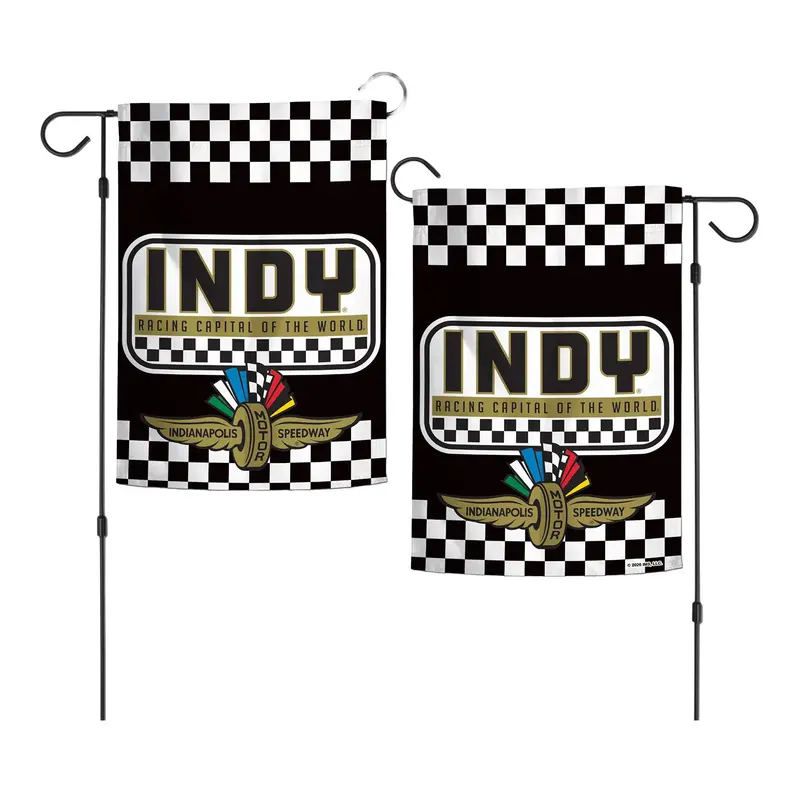 Indy Track Checkered Garden Flag 1