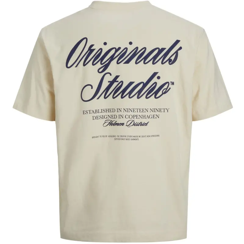 Jack & Jones Junior Antique White Jornorrebro Typo Tee Ss Crew Neck Sn Jnr 4