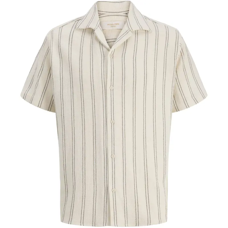 Jack & Jones Junior Antique White Stripes Jorcoba Stripe Resort Skjorte Ss Sn Jnr 1