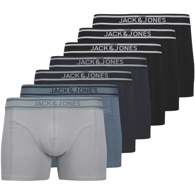 Jack & Jones Junior Black Jacjohn Solid Trunks 7 Pak Jnr 1