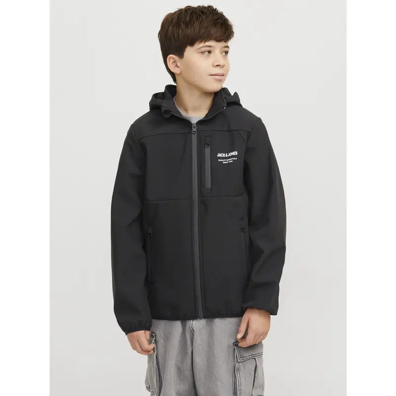 Jack & Jones Junior Black Jjetheo Softshell Jakke Noos Jnr 2