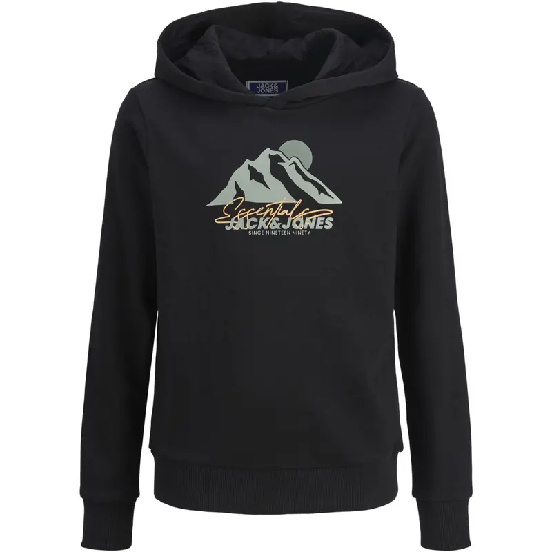 Jack & Jones Junior Black Jjsun Sweat Hætte Jnr 1