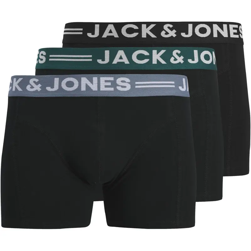 Jack & Jones Junior Black Sense Trunks 3-Pak Noos Jnr 1