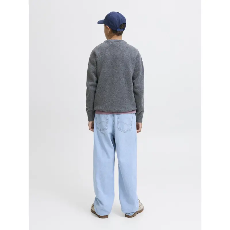 Jack & Jones Junior Dark Grey Melange Jornorrebro Strik Crew Neck Ln Jnr 3