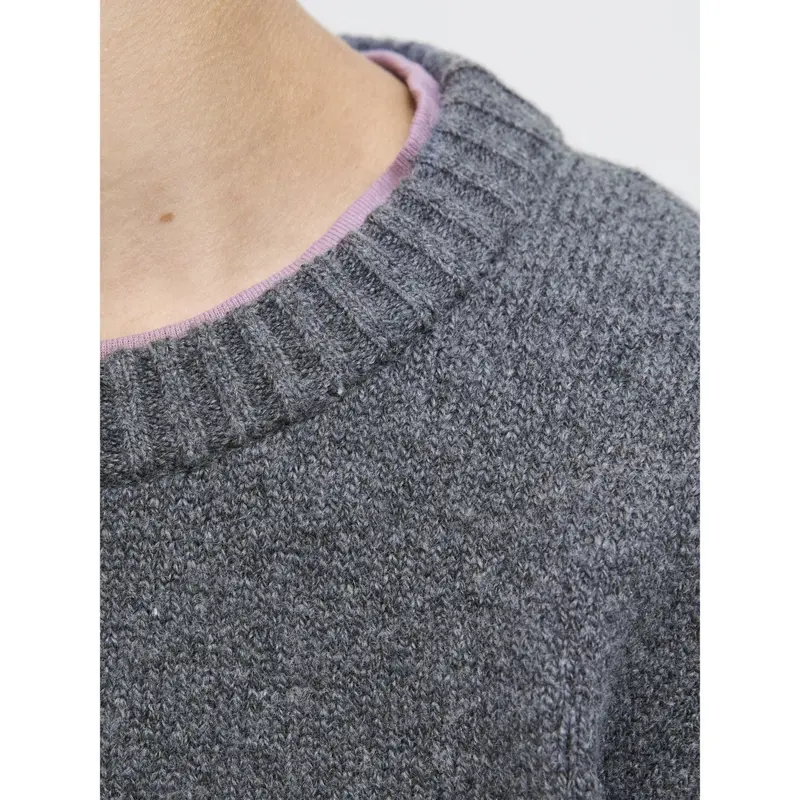 Jack & Jones Junior Dark Grey Melange Jornorrebro Strik Crew Neck Ln Jnr 4