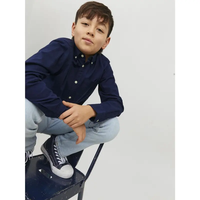 Jack & Jones Junior Navy Blazer Jjeoxford Skjorte L/S Noos Jnr 3