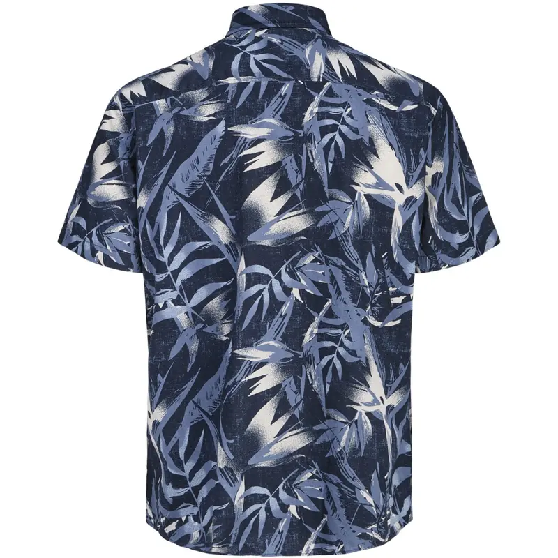 Jack & Jones Junior Navy Blazer Jjhonolulu Aop Skjorte Ss Jnr 2