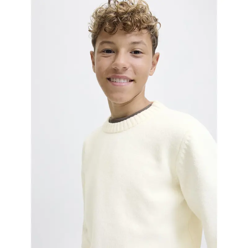 Jack & Jones Junior Sea Salt Jornorrebro Strik Crew Neck Ln Jnr 4