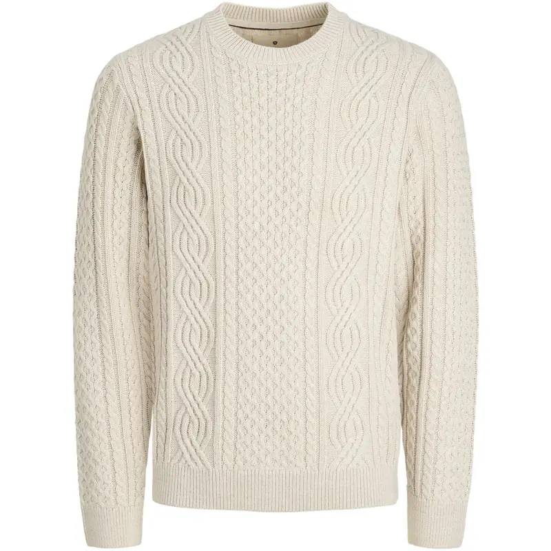Jack & Jones Junior Silver Lining Melange Jprblusean Strik Cable Crew Neck Jnr 1