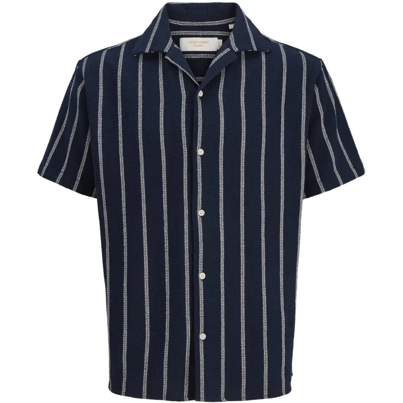 Jack & Jones Junior Sky Captain Stripes Jorcoba Stripe Resort Skjorte Ss Sn Jnr 1