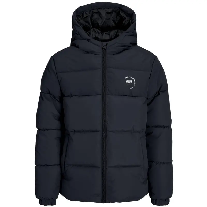 Jack & Jones Junior Sky Captain White Logo Jjmaze Logo Puffer Hætte Jnr 1