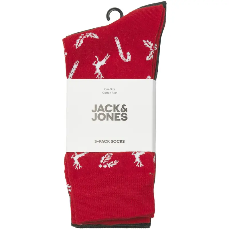 Jack & Jones Junior True Red Jaccane Strømper 3 Pak Jnr 2