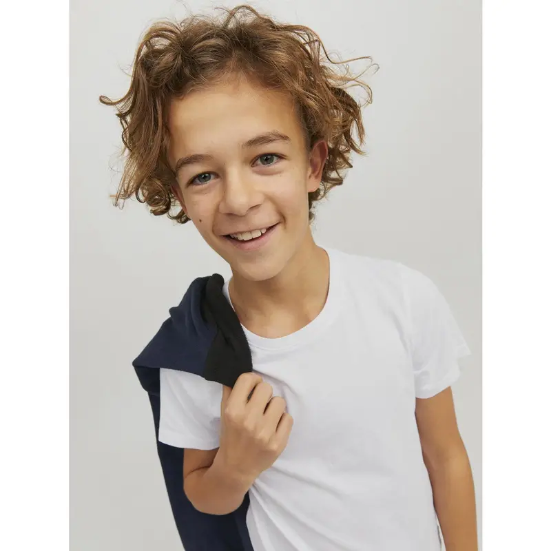 Jack & Jones Junior White Jjeorganic Basic Tee Ss O-Neck Noos Jnr 3