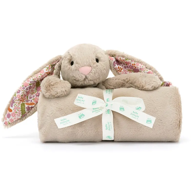 Jellycat Bashful Kanin, Beige Meadow Tæppe 1