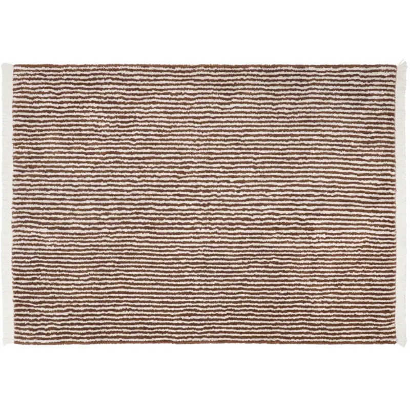 Kas Kopenhagen Brow & Nautral Brown Stripes Rug 120X160 1