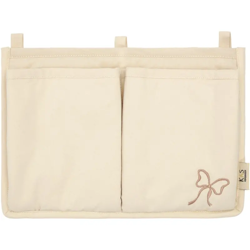 Kas Kopenhagen Cream Sløjfe Embroidered Sengelomme 1