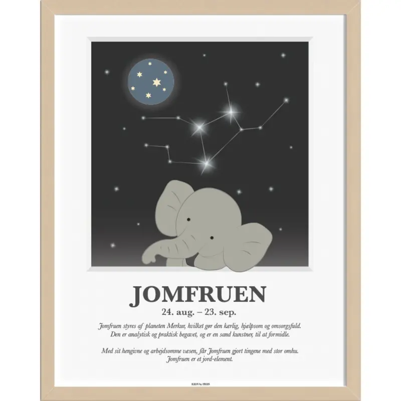 Kids By Friis A3 Plakat M. Stjernetegn, Jomfruen 1