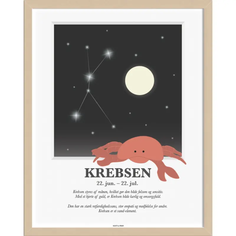Kids By Friis A3 Plakat M. Stjernetegn, Krebsen 1