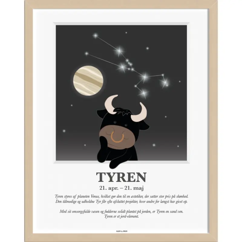Kids By Friis A3 Plakat M. Stjernetegn, Tyren 1