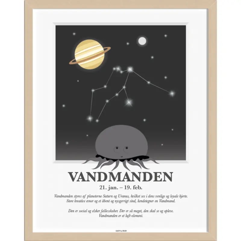 Kids By Friis A3 Plakat M. Stjernetegn, Vandmanden 1