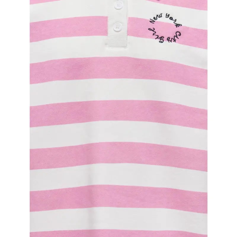 Kids Only Begonia Pink White Alyssum Kogesther L/S Polo Emb Vd Swt 3