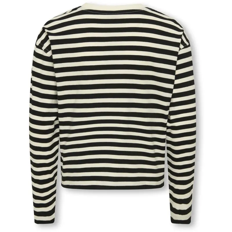 Kids Only Black Cloud Dancer/Detail Heart High Risk Red Koglivina L/S O-Neck Stripe Top Jrs 3